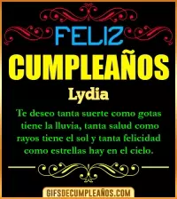 GIF Frases de Cumpleaños Lydia